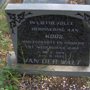 WALT Koos, van der 1919-1992