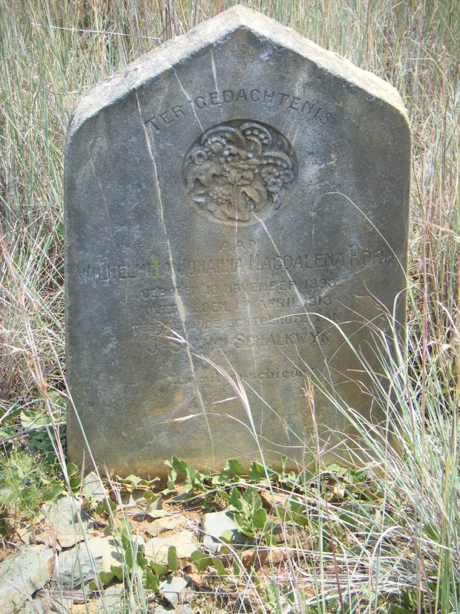 SCHALKWYK Wilhelmina Johanna Magdalena van, nee HORN 1893-1913