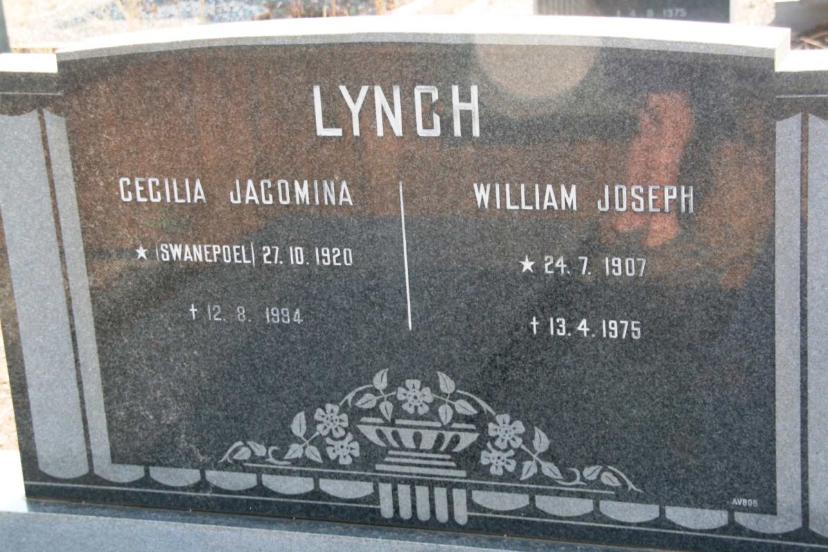LYNCH William Joseph 1907-1975 &amp; Cecelia Jacomina SWANEPOEL 1920-1994