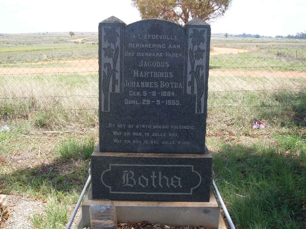 BOTHA Jacobus Marthinus Johannes 1884-1953