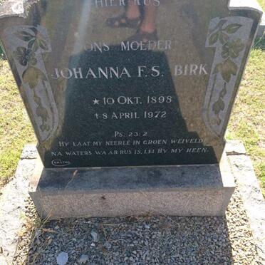 BIRK Johanna F.S. 1898-1972