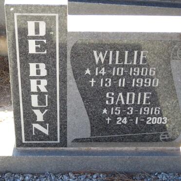 BRUYN Willie, de 1906-1990 &amp; Sadie 1916-2003