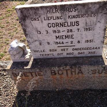BOTHA Miemie 1944-1951 :: BOTHA Cornelius 1951-1951