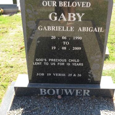 BOUWER Gabrielle Abigail 1990-2009