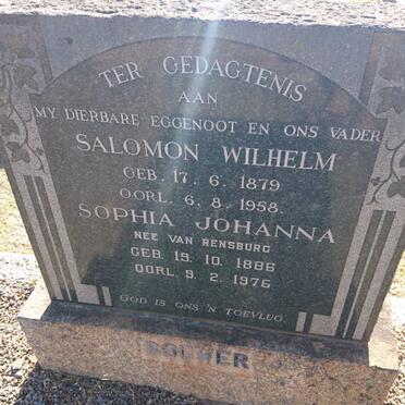 BOUWER Salomon Wilhelm 1879-1958 &amp; Sophia Johanna VAN RENSBURG 1886-1976