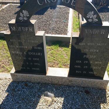 CRONJE Pieter 1898-1977 &amp; Maria E. 1902-1976