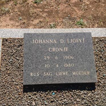 CRONJE Johanna D. 1906-1980