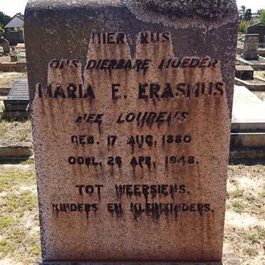 ERASMUS Maria E. nee LOURENS 1880-1948