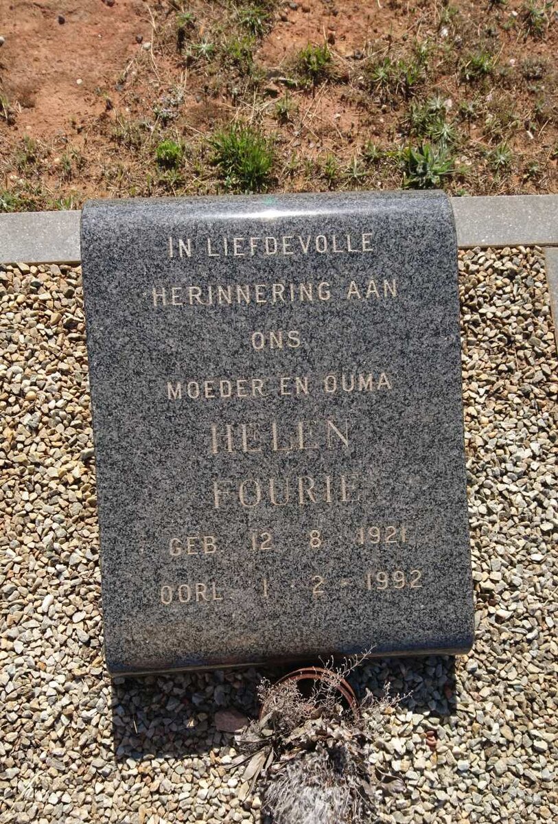 FOURIE Helen 1921-1992