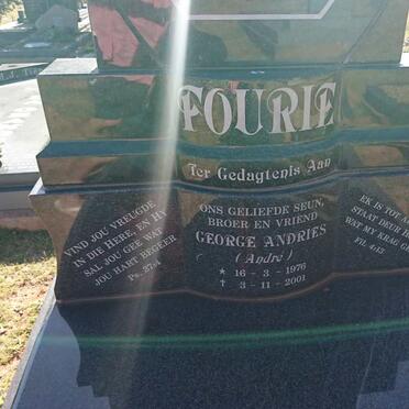 FOURIE George Andries 1976-2001