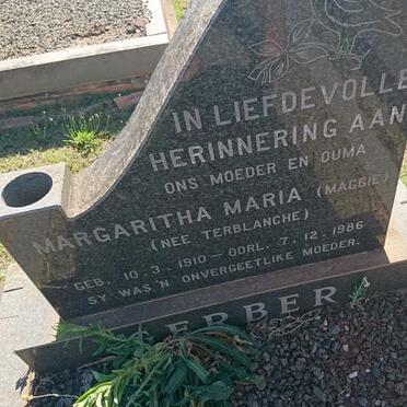 GERBER Margaritha Maria nee TERBLANCHE 1910-1986