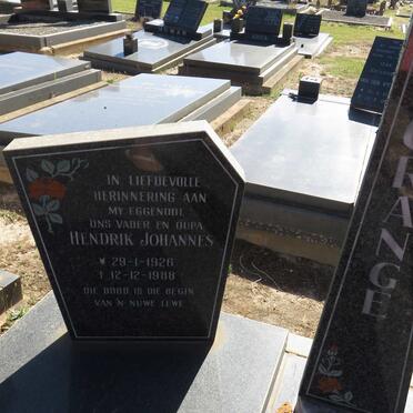 GRANGE Hendrik Johannes, la 1926-1988