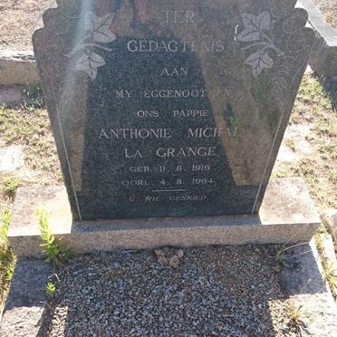 GRANGE Anthonie Michal, la 1916-1964