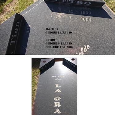 GRANGE M.J., le 1940- &amp; Petro 1939-2004