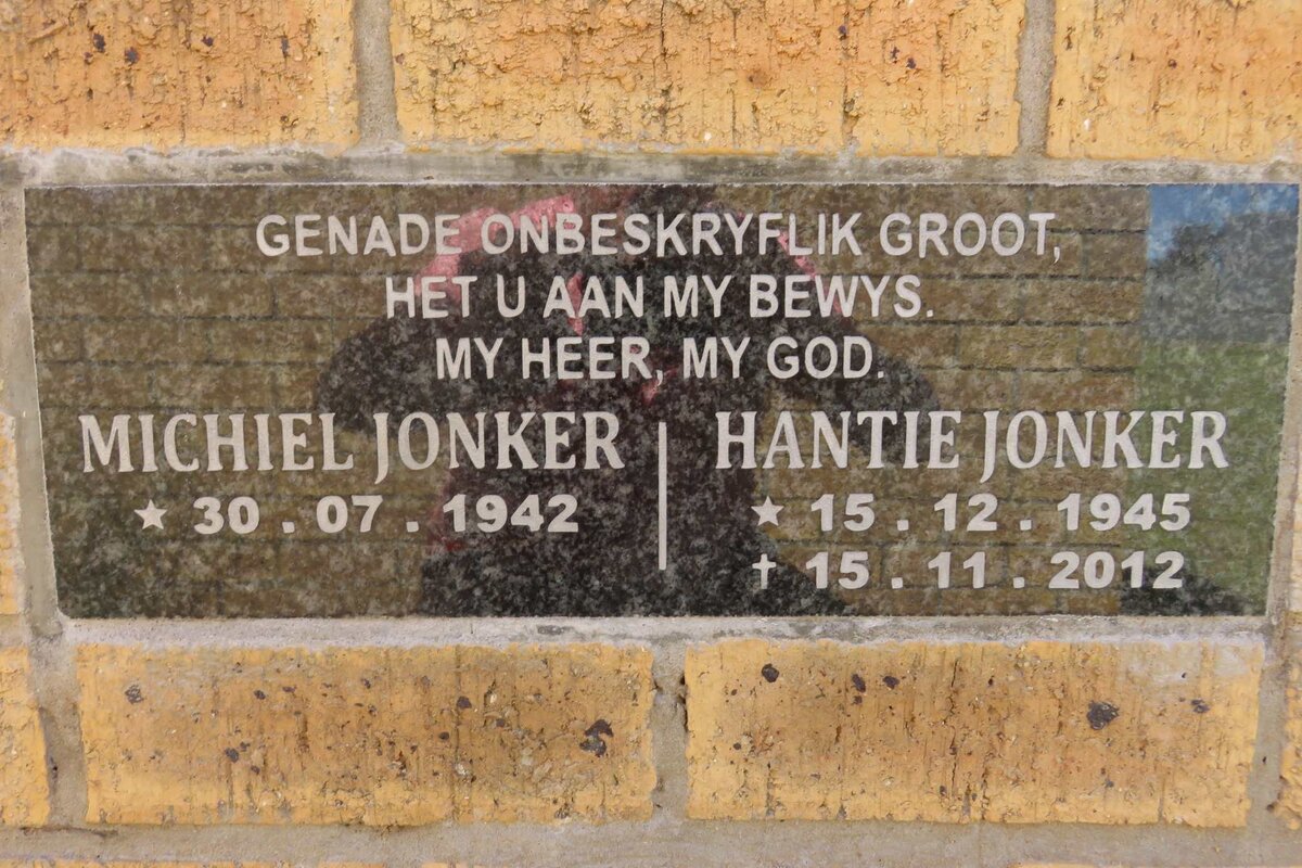 JONKER Michiel 1942- &amp; Hantie 1945-2012