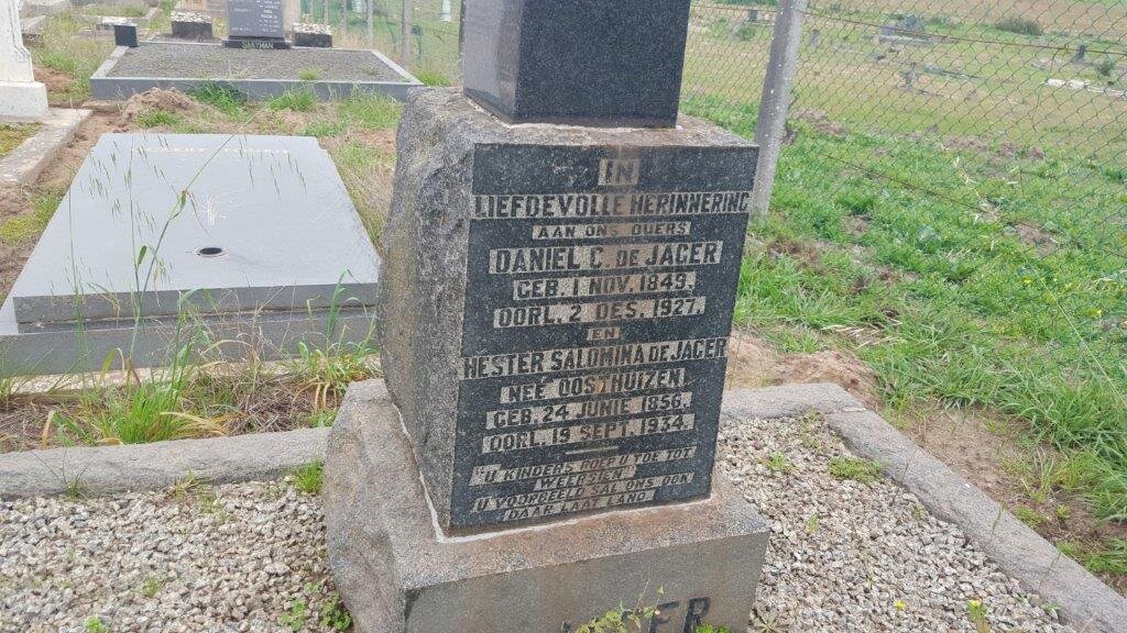 JAGER Daniel C., de 1849-1927 &amp; Hester Salomina OOSTHUIZEN 1856-1934