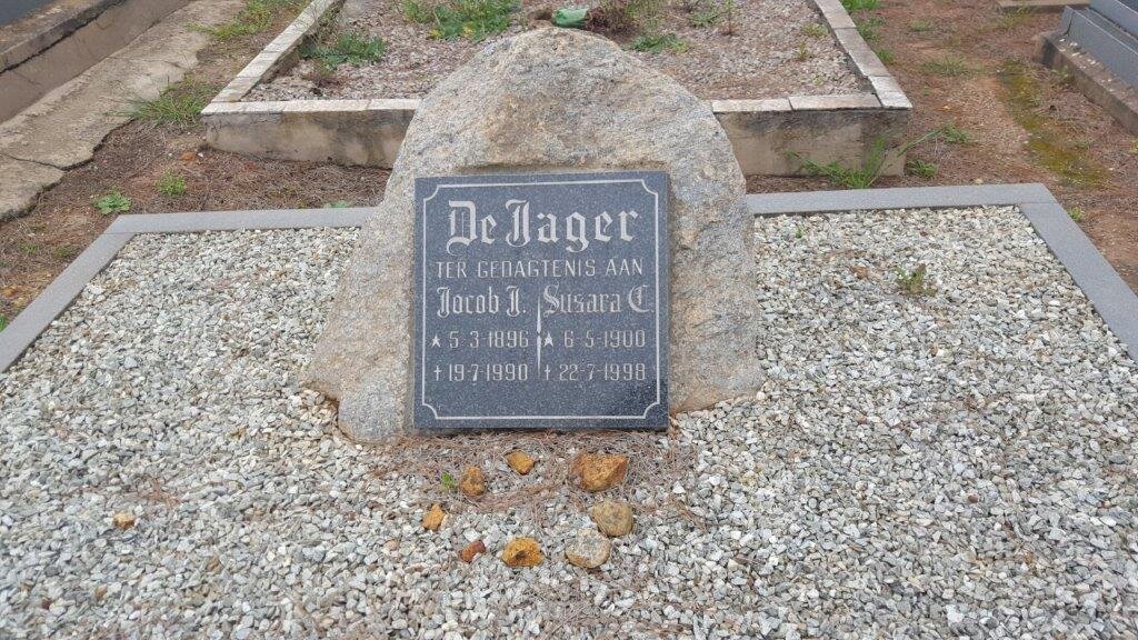 JAGER Jacob J., de 1896-1990 &amp; Susara C. 1900-1998