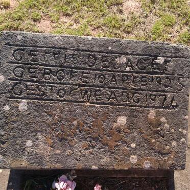 JAGER Gerrie, de 1925-1974