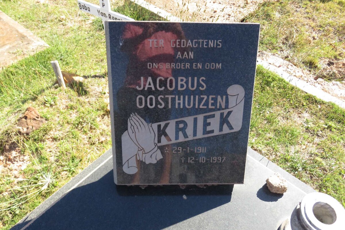 KRIEK Jacobus Oosthuizen 1911-1997