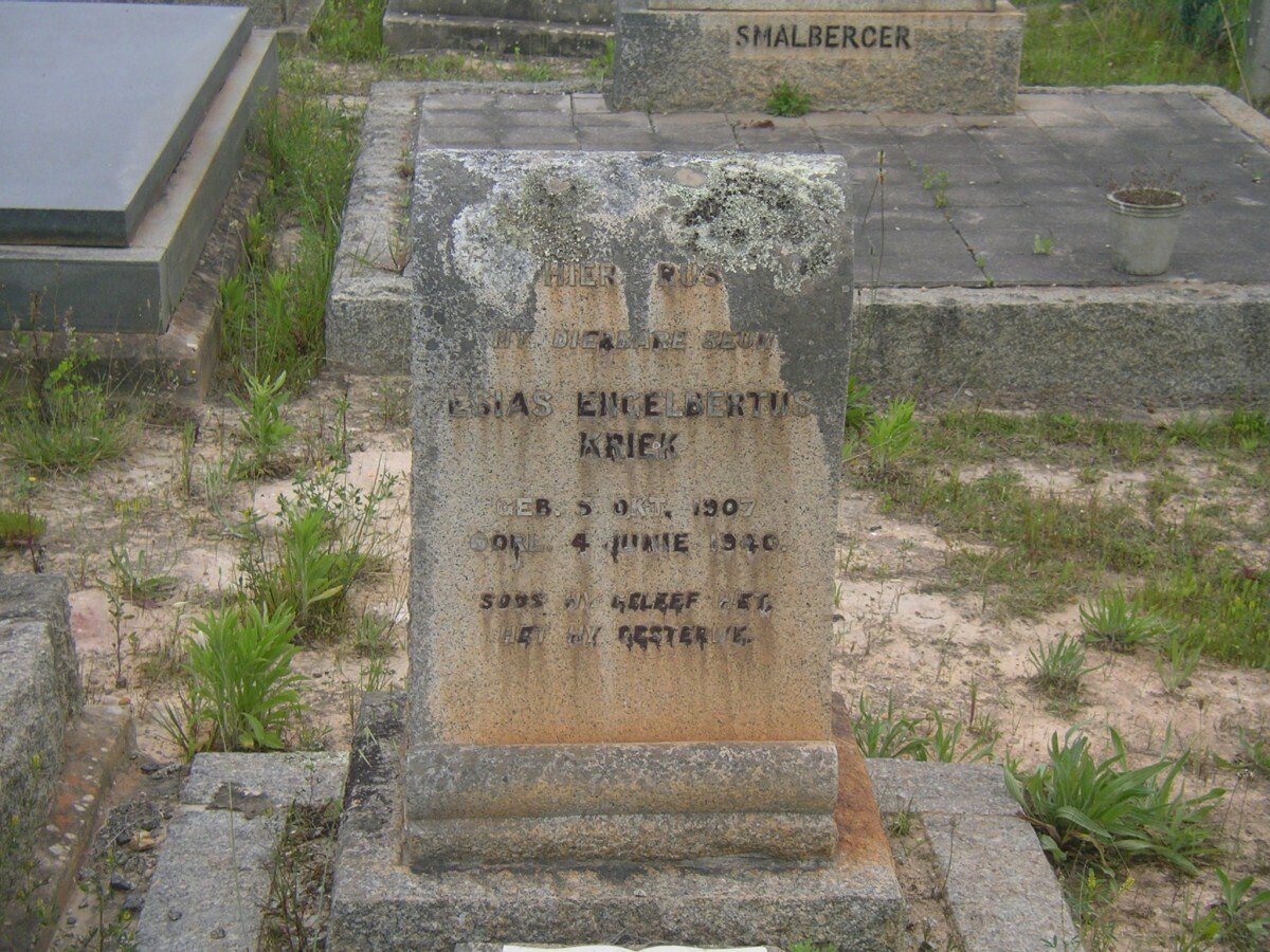 KRIEK Esias Engelbertus 1907-1940