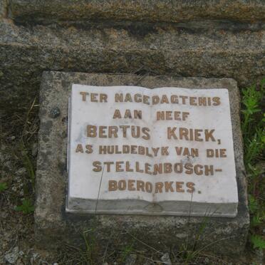 KRIEK Esias Engelbertus 1907-1940