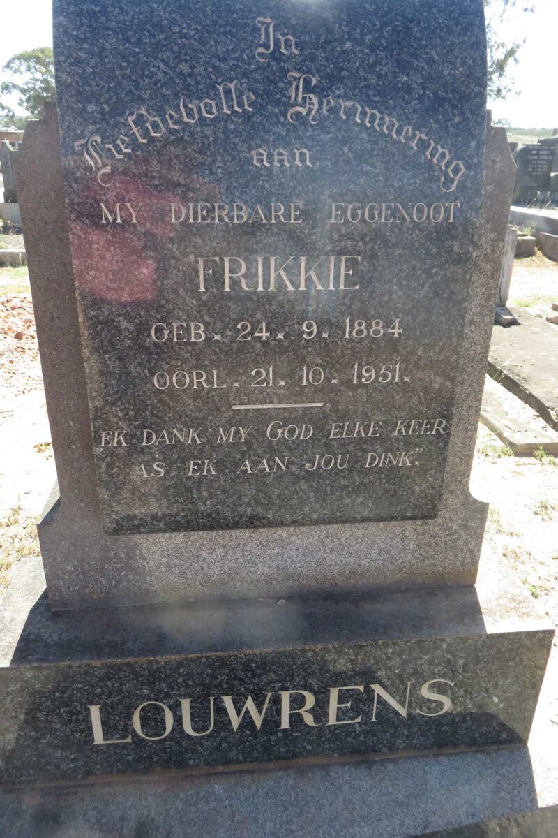 LOUWRENS Frikkie 1884-1951