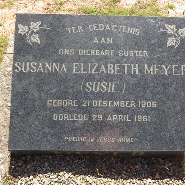 MEYER Susanna Elizabeth 1906-1961
