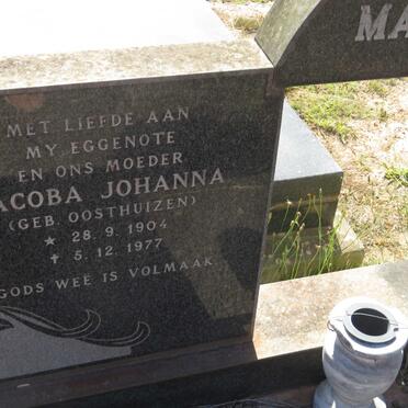 MALAN Jacobus Lodewikus 1904-1984 &amp; Jacoba Johanna OOSTHUIZEN 1904-1977