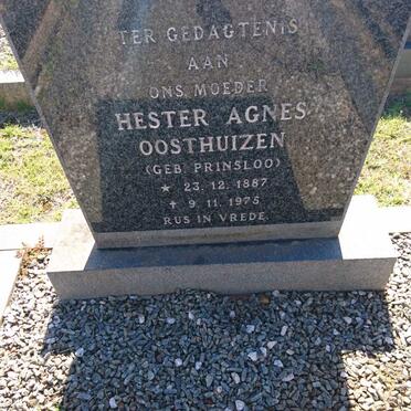 OOSTHUIZEN Hester Agnes nee PRINSLOO 1887-1975