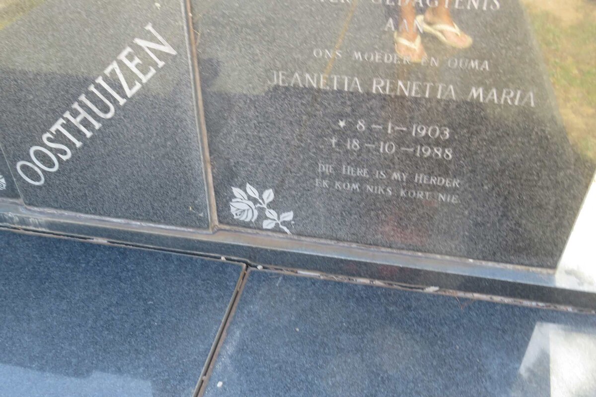 OOSTHUIZEN Jeanetta Renetta Maria 1903-1988