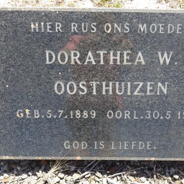 OOSTHUIZEN Dorathea W. 1889-1969