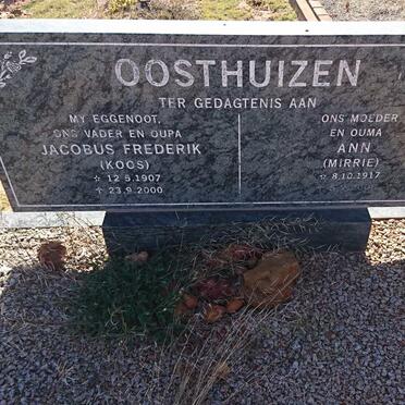 OOSTHUIZEN Jacobus Frederik 1907-2000 &amp; Ann 1917-