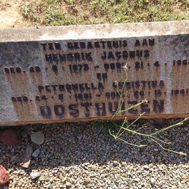 OOSTHUIZEN Hendrik Jacobus 1873-1964 &amp; Petronella Christina 1881-1961