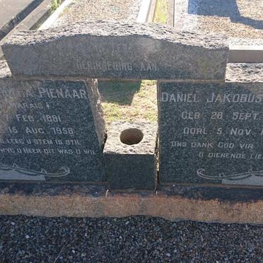 PIENAAR Daniel Jakobus 1899-1962 &amp; Anna Magretha MARAIS 1881-1958