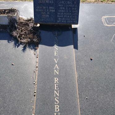 RENSBURG Jesias Jeremias, Janse van 1910-1988 &amp; Cornelia Jacoba F. LOUWRENS 1916-1962