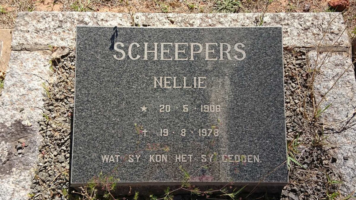 SCHEEPERS Nellie 1906-1978