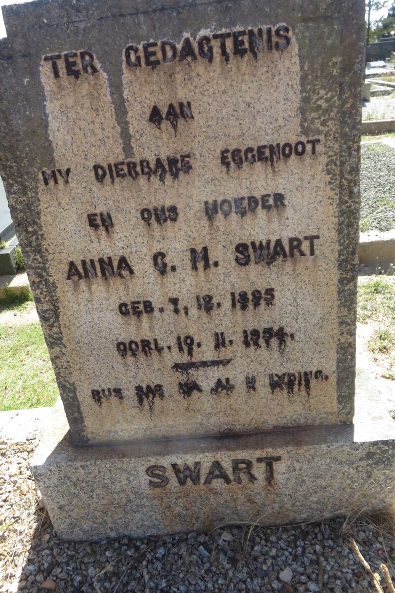 SWART Anna C.M. 1895-1954
