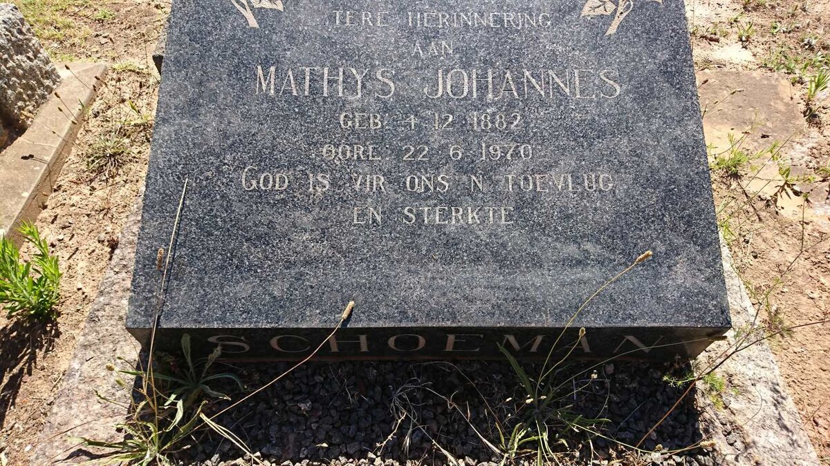 SCHOEMAN Mathys Johannes 1882-1970