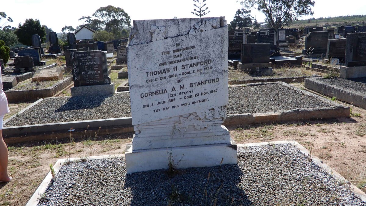 STANFORD Thomas H. 1866-1948 &amp; Cornelia A.M. STEYN 1869-1947