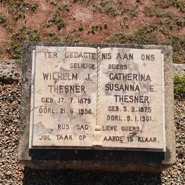 THESNER Wilhelm J. 1879-1956 &amp; Catharina Susanna E. 1875-1961