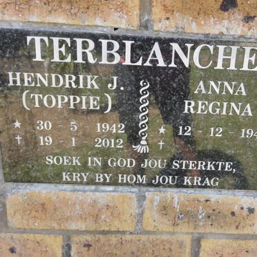 TERBLANCHE Hendrik J. 1942-2012 &amp; Anna Regina 1942-