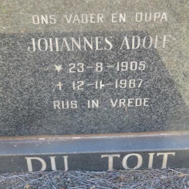 TOIT Johannes Adolf, du 1905-1987