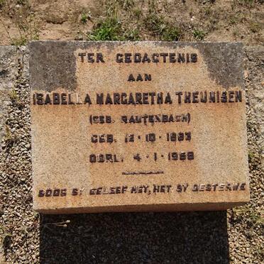 THEUNISEN Isabella Margaretha nee RAUTENBACH 1883-1969
