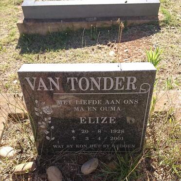 TONDER Elize, van 1928-2001