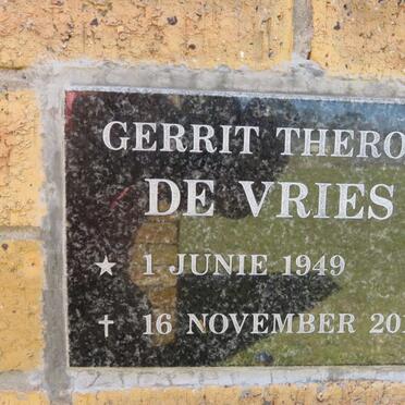 VRIES Gerrit Theron, de 1949-2012