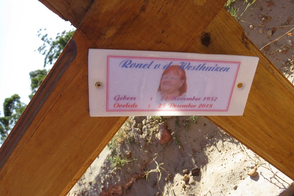 WESTHUIZEN Ronel, v.d. 1952-2018