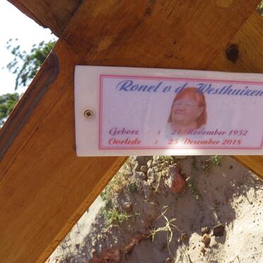WESTHUIZEN Ronel, v.d. 1952-2018