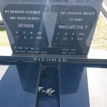 WIEHMAN Hendrik 1911-1982 &amp; Margaretha P. 1918-1995