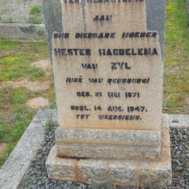 ZYL Hester Magdelena, van nee VAN RENSBURG 1871-1947