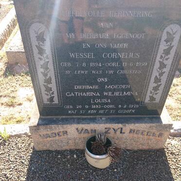 ZYL Wessel Cornelius, van 1894-1959 &amp; Catharina Wilhelmina Louisa 1893-1979